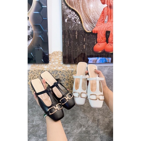 Sục nữ da lì dây ngang quai xích