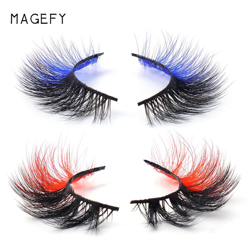 [Hàng mới về] Set 2 cặp lông mi giả màu sắc đa dạng thời trang tiện dụng