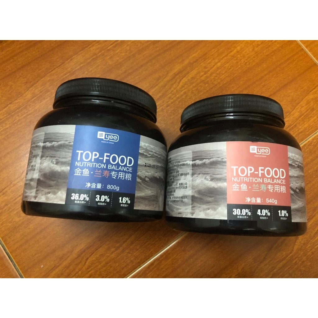 Thức ăn Top Food chuyên dụng cho cá vàng- cám cá vàng yee giàu đạm chuyên dụng tăng size phát triển đầu cho cá vàng