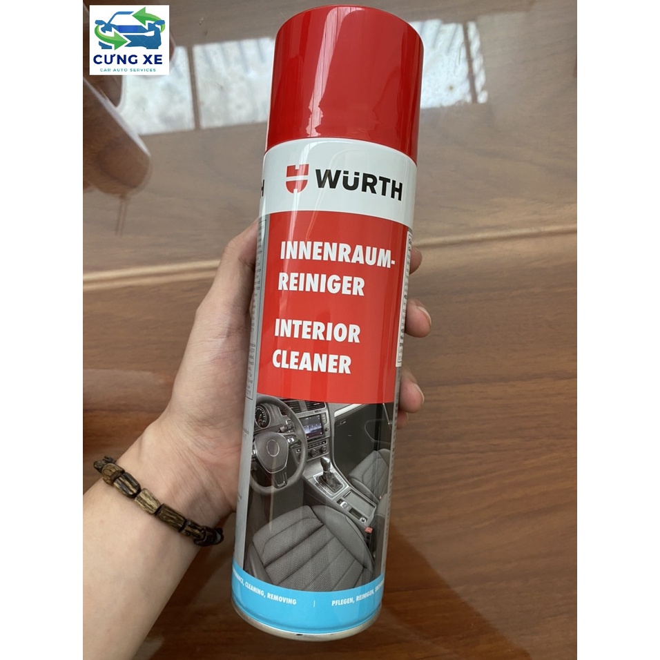 Chai xịt vệ sinh nội thất ô tô Wurth Interior Cleaner 0893033 - Chính hãng