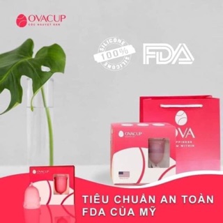 Cốc nguyệt san Ovacup nhập khẩu chính hãng USA 100% Silicone y tế mềm chống tràn đạt tiêu chuẩn FDA Hoa Kỳ