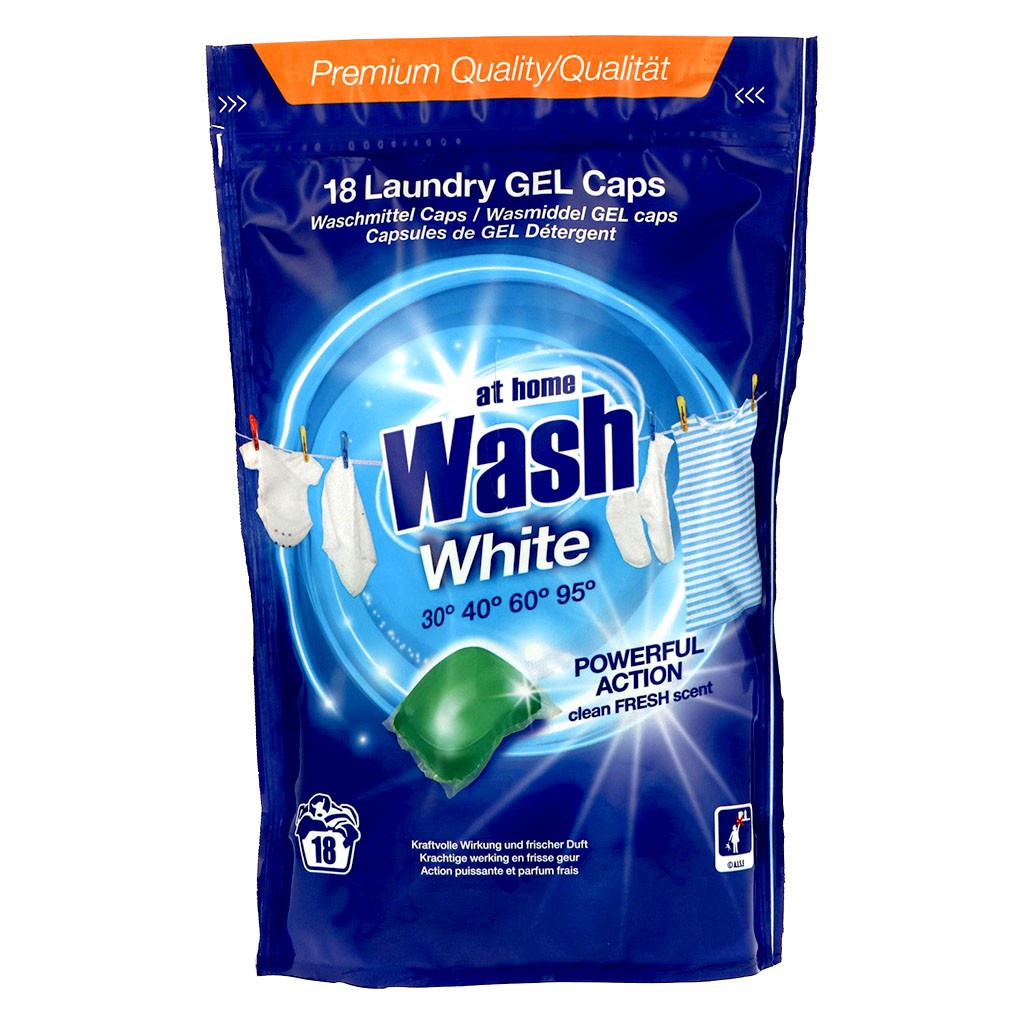 Viên giặt quần áo At Home Wash cho quần áo trắng và quần áo màu