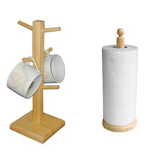 Cây Để Giấy Cuộn Đứng Bằng Gỗ Có Ráp Sẵn