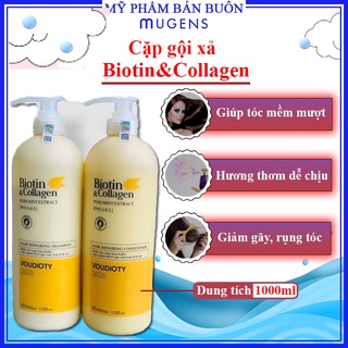 Cặp Dầu Gội Xả Biotin Collagen Trắng 1000ML | Giảm Rụng Tóc,Phục Hồi Tóc Khô Xơ, Hư Tổn CT64