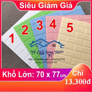 [ Xả kho cuối năm ] Xốp dán tường giả gạch 3D - Khổ lớn 70x77cm - Dày 3mm - Thích Nghi Tốt Với Khí Hậu Việt Nam
