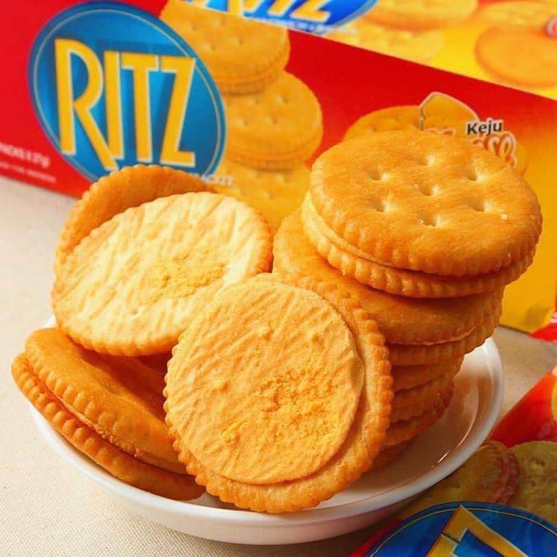 Bánh Quy Kẹp Phô Mai ⚡ CỰC NGON ⚡ Bánh Ritz Crackers Cheese Sandwich kẹp Phomai hộp 160gr giòn rụm, thơm ngon