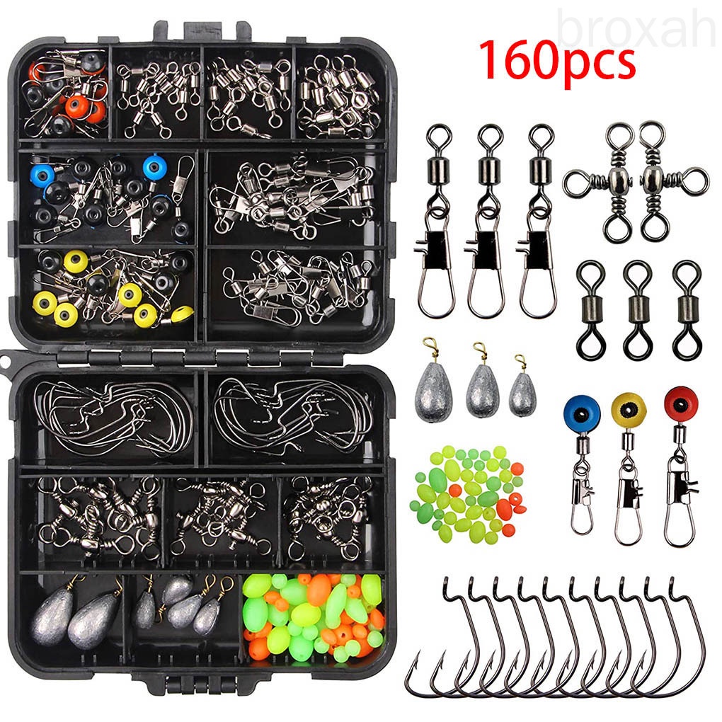 160 sztuk / pudełko Set dụng cụ câu cá chuyên nghiệp