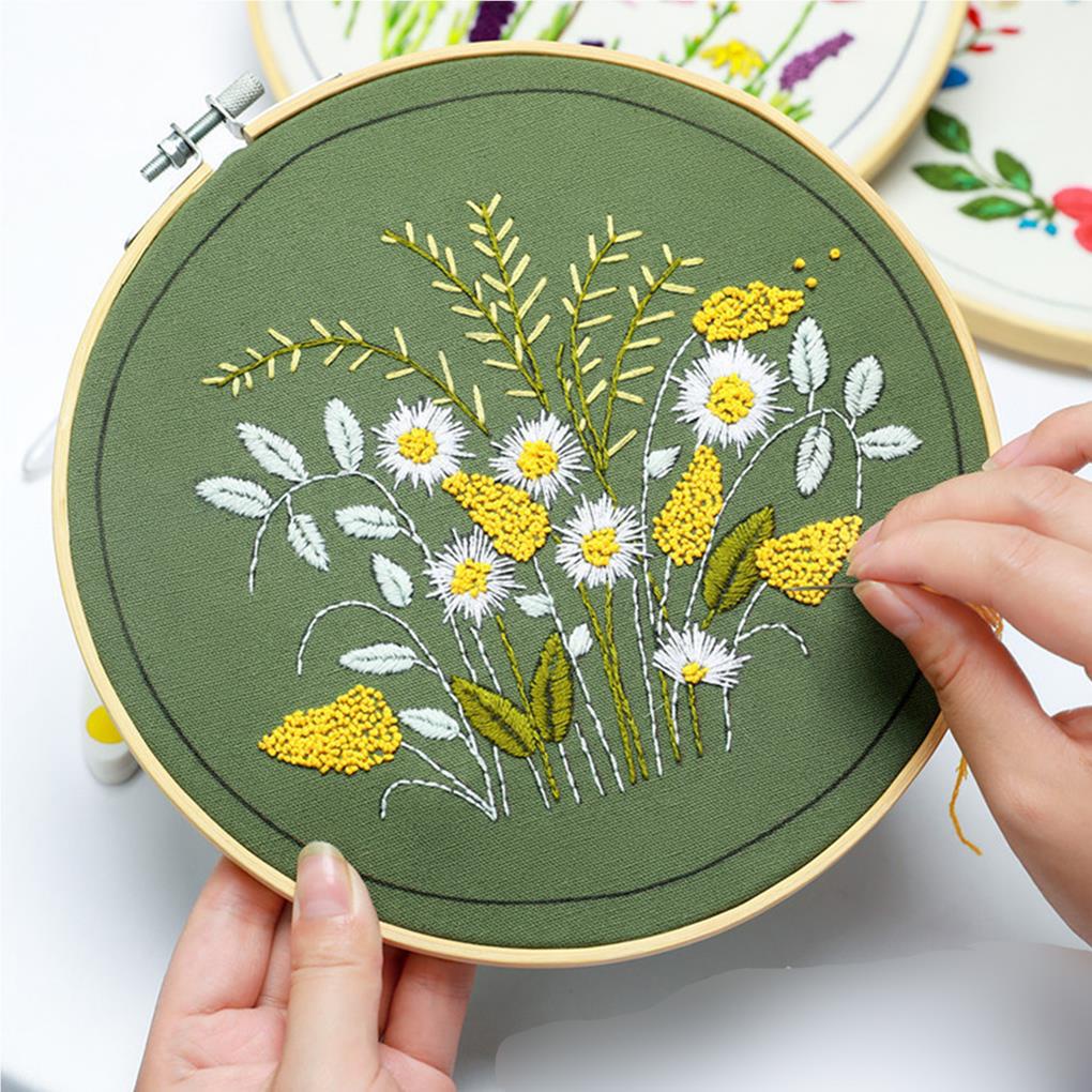 Bộ Tranh Thêu Chữ Thập Hình Hoa Lá DIY