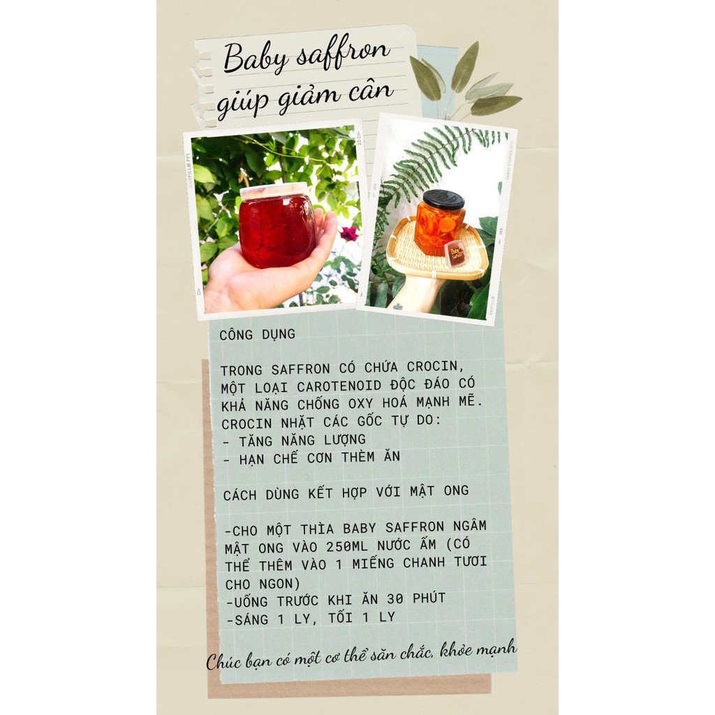 Saffron Ngâm Mật Ong Nhụy Hoa Nghệ Tây Baby Saffron | BigBuy360 - bigbuy360.vn