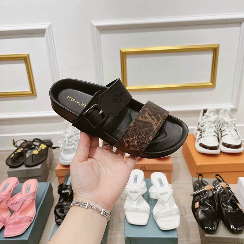 Dép lê mềm êm đế 2cm đi êm chân