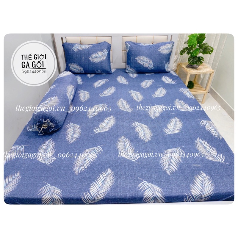 ❤️FREESHIP❤️Bộ Ga Thun Lạnh Hàn Quốc Họa Tiết Bông ( 1ga ,3 vỏ gối)