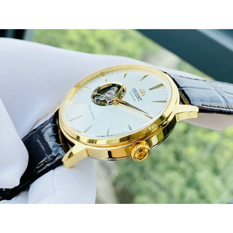 ĐỒNG HỒ NAM CHÍNH HÃNG Orient Automatic Esteem Gen 2 Gold  FAG02003W0 Vỏ Gold Dây Da Cao Cấp Đen | BigBuy360 - bigbuy360.vn