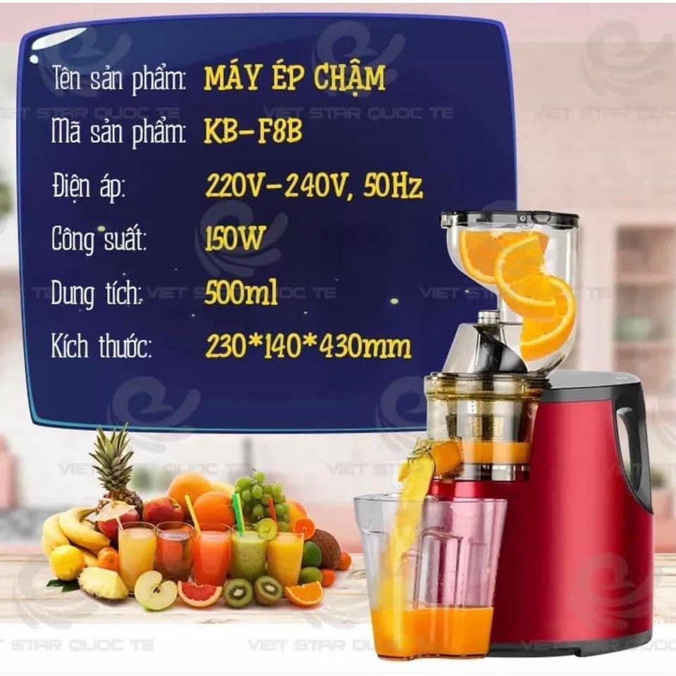 Máy Ép Chậm SAVTM JE-07/JE07 Ép Rau Củ Quả Siêu Khoẻ