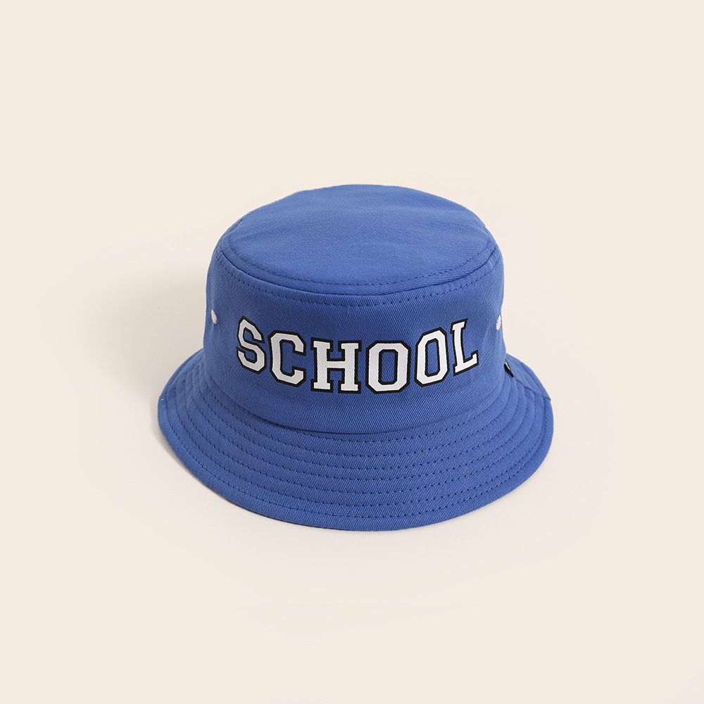 Nón Tai Bèo Chống Nắng Màu Trơn In Chữ Thời Trang Hàn Quốc Mới 2022 Cho Bé