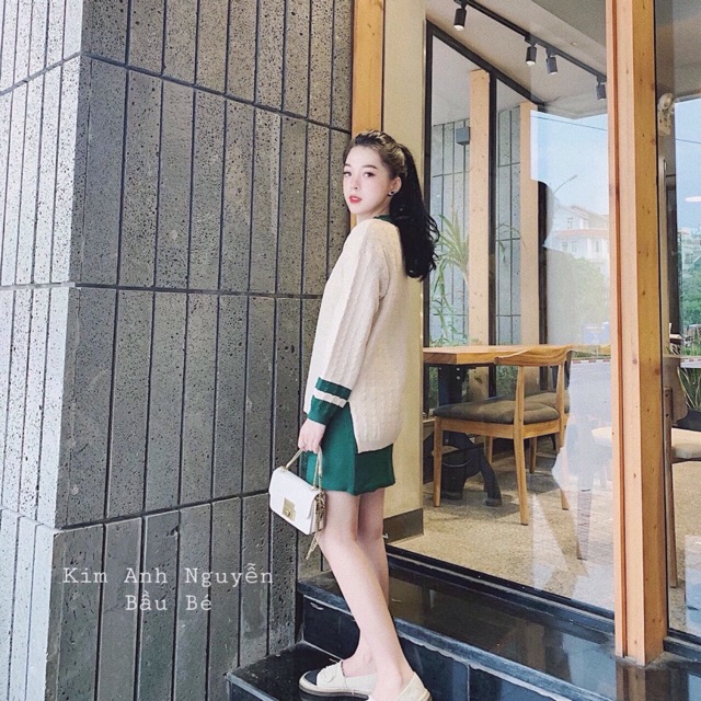 SET LEN MĨX CHÂN VÁY XANH CỰC HOT