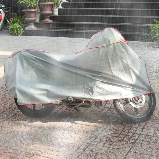 Bạt phủ xe máy che nắng che mưa loại dày- Màu xám