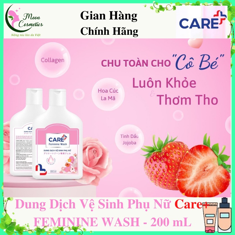 💎  DUNG DỊCH VỆ SINH PHỤ NỮ FEMININE WASH CARE+ - CHĂM SÓC VÙNG KÍN - SẠCH KHUẨN CÔ BÉ - CHAI 200mL