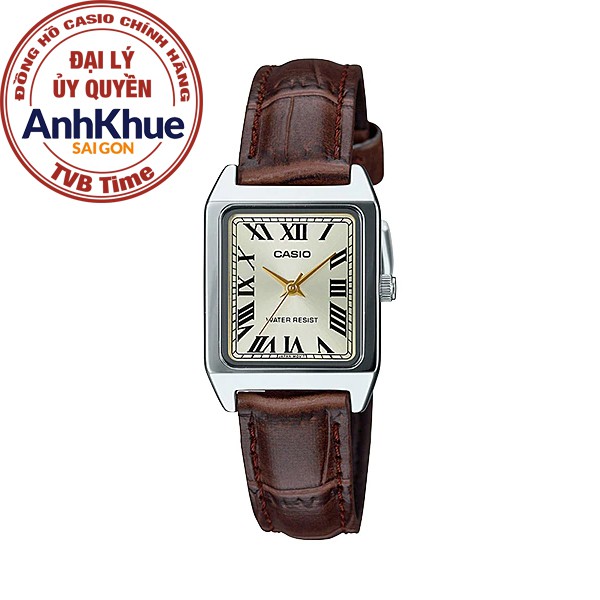 Đồng hồ nữ dây da Casio chính hãng Anh Khuê LTP-V007L-9BUDF
