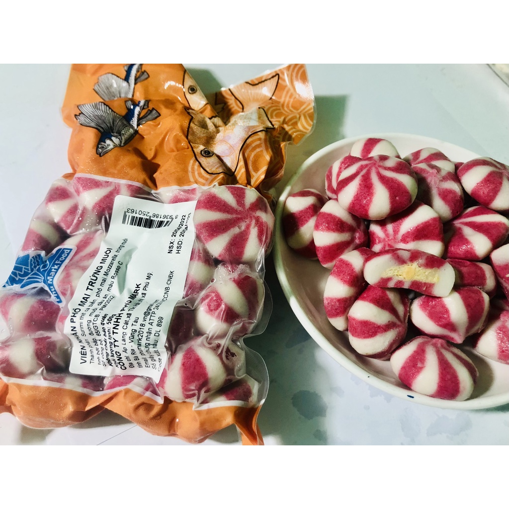 100gr  Viên Hải Sản nhân Phô mai Trứng muối phumark siu ngon