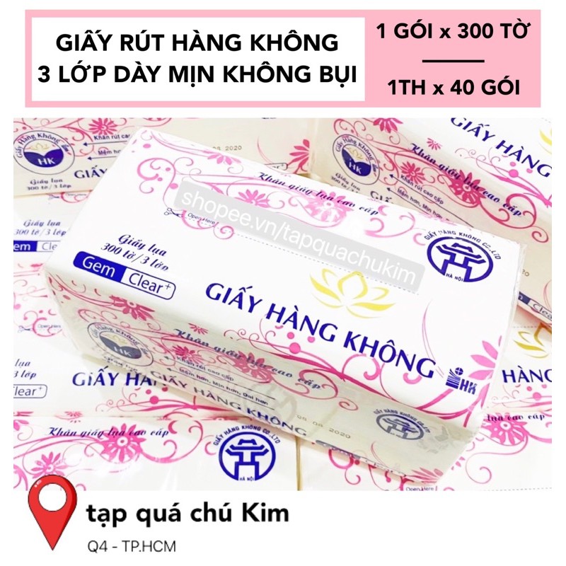 KHĂN GIẤY RÚT LOẠI 1 CHUẨN 3 LỚP x 300 TỜ