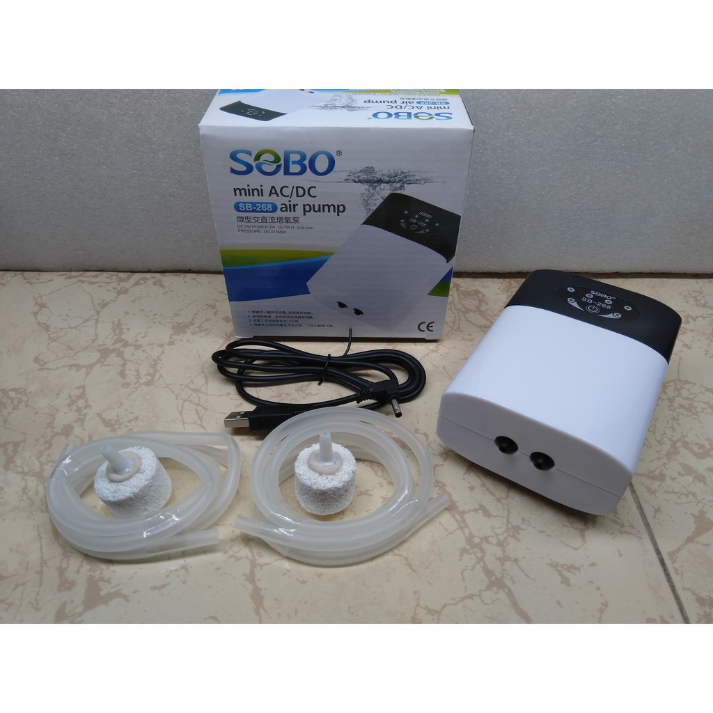 Máy sủi khí tích điện mini SOBO