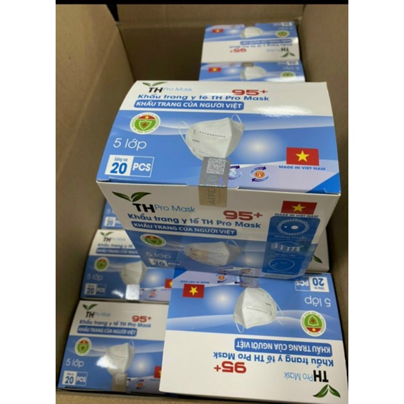 Khẩu trang TH Pro mask N95+ 5 lớp KHÔNG van (1 hộp 20 cái) | BigBuy360 - bigbuy360.vn