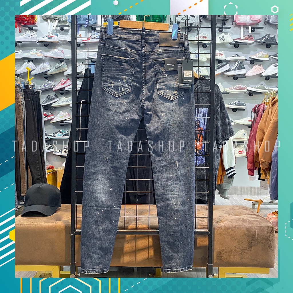 Quần jeans xuông ống côn DSQUARED2 Quảng Châu chuẩn đẹp loại 1 full tag mác