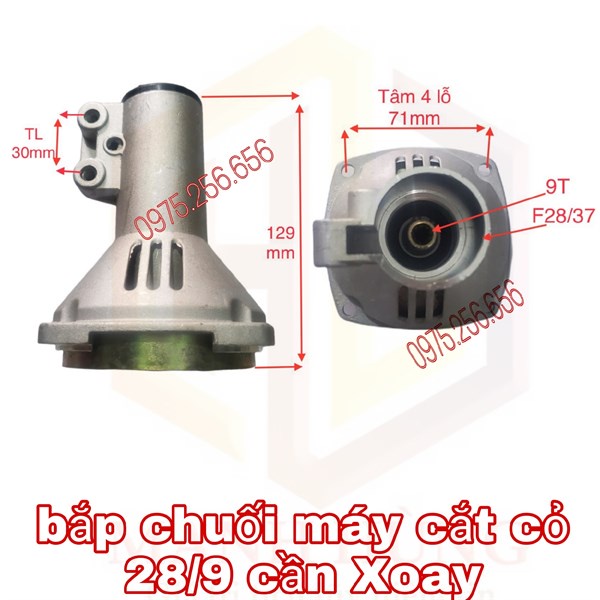 bắp chuối máy cắt cỏ 28/9 cần Xoay