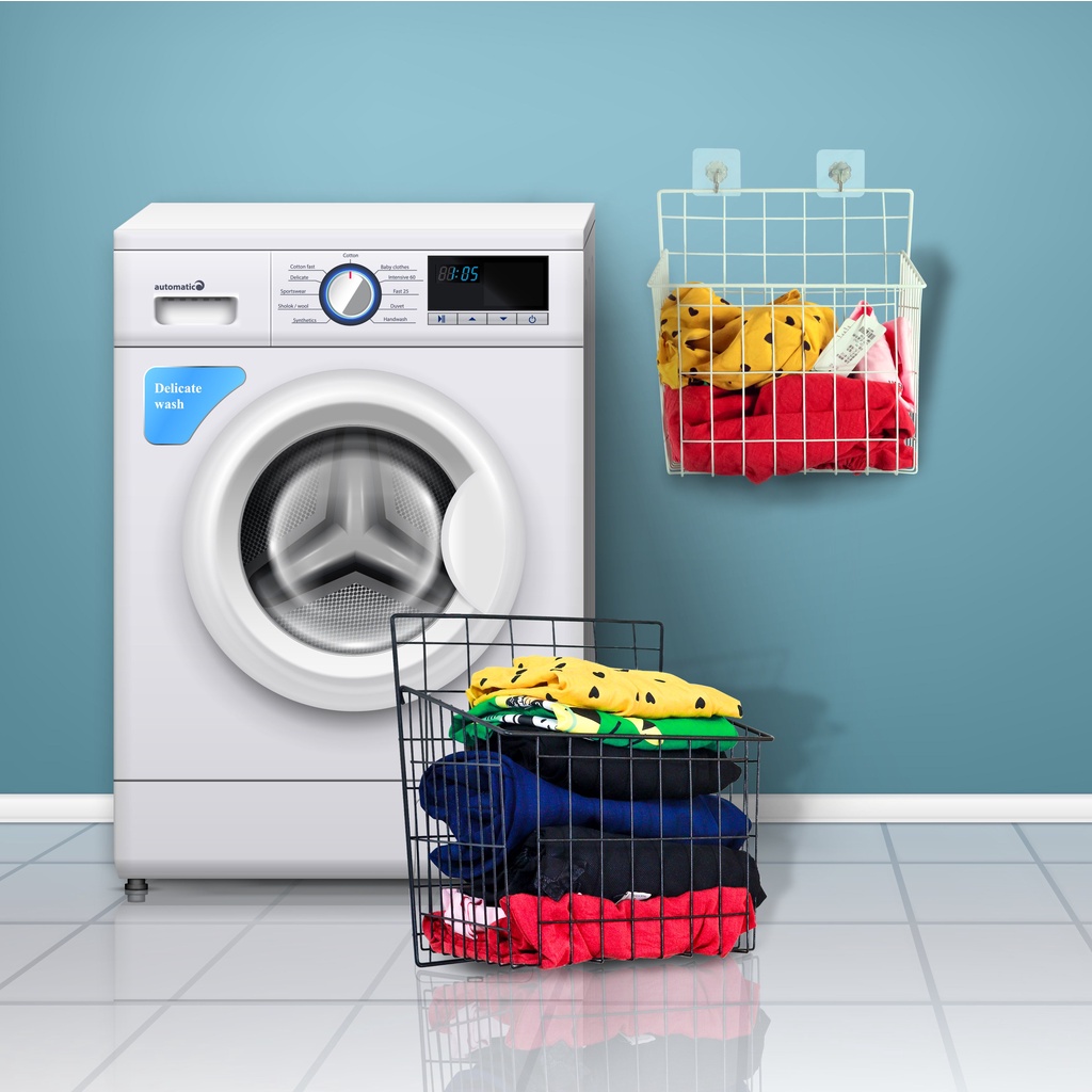 Giỏ đựng quần áo bẩn, đựng quần áo gấp gọn bằng kim loại cứng cáp, chắc chắn, độ bền vĩnh cửu