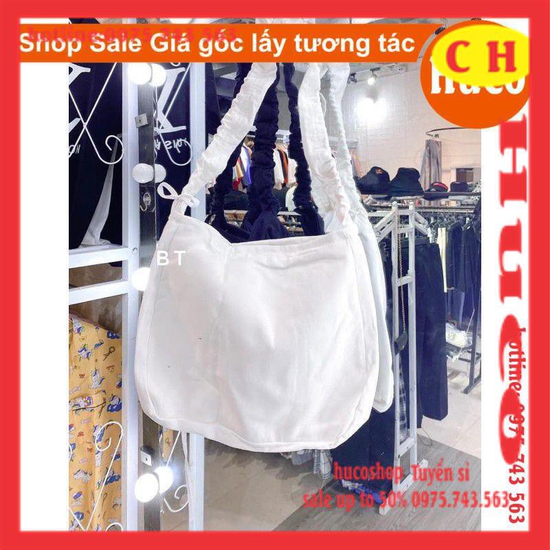 [ẢNH THẬT] TÚI ĐEO VAI, ĐEO CHÉO nữ chất kaki túi thiết kế xoắn quai dây rút phụ kiện basic đi chơi, đi học dễ sử dụng