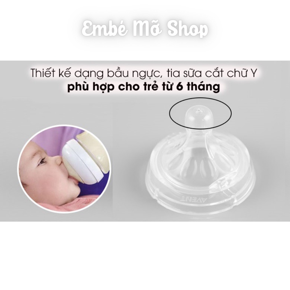 Núm Ti Bình Sữa PHILIPS AVENT Natural Số 1 - 3 Hàng Chính Hãng - Embé Mỡ