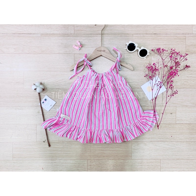 Váy 2 dây chân xoè, dây buộc vai cho bé