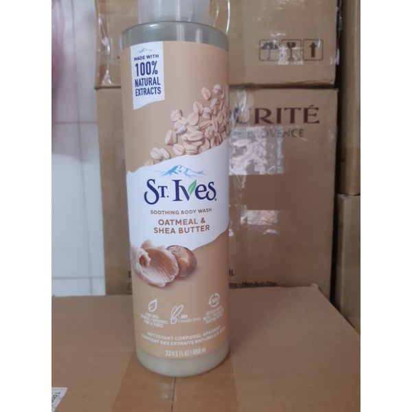 Sữa Tắm St.Ives Yến Mạch &amp; Bơ Hạt Mỡ Dưỡng Ẩm Da 650ml hàng cty