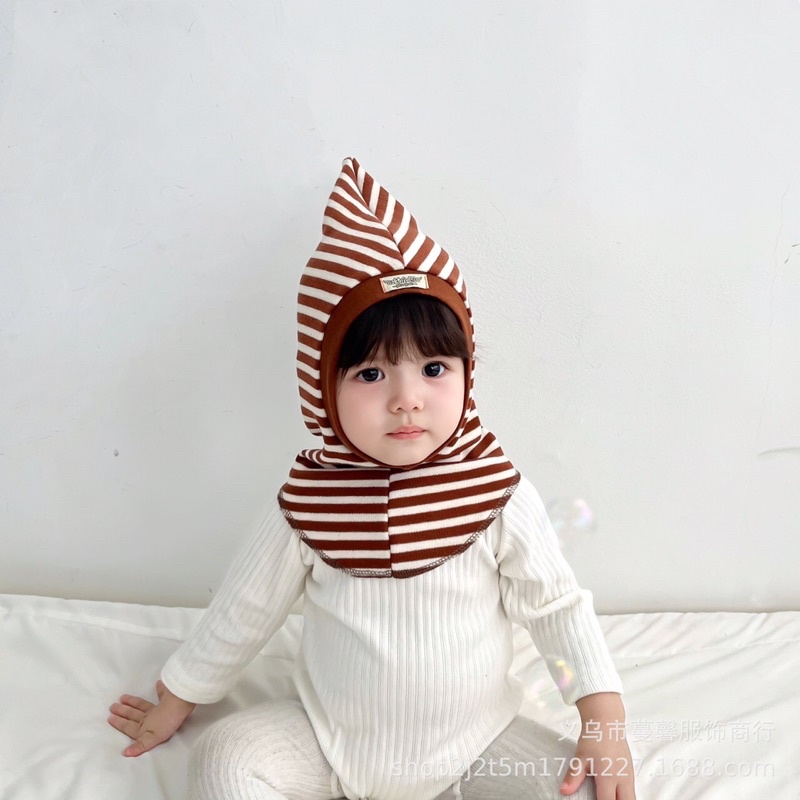 Mũ trùm đầu ấm cổ cho bé mùa lạnh mùa giáng sinh