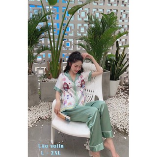 LỤA SATIN QUẦN DÀI - TAY NGẮN