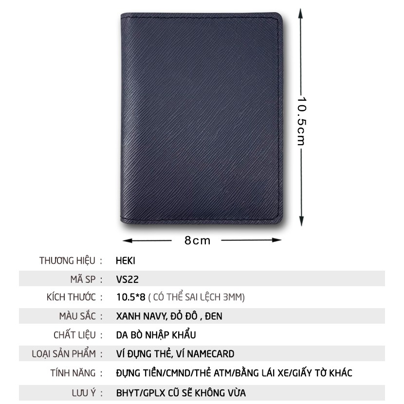 Ví nam đựng Card Lenova da nhập khẩu thương hiệu Heki VS22