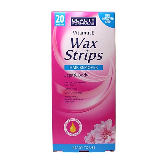 Miếng dán tẩy lông Beauty Formulas Wax Strips Legs and Body (hộp 20 miếng) - 2201603