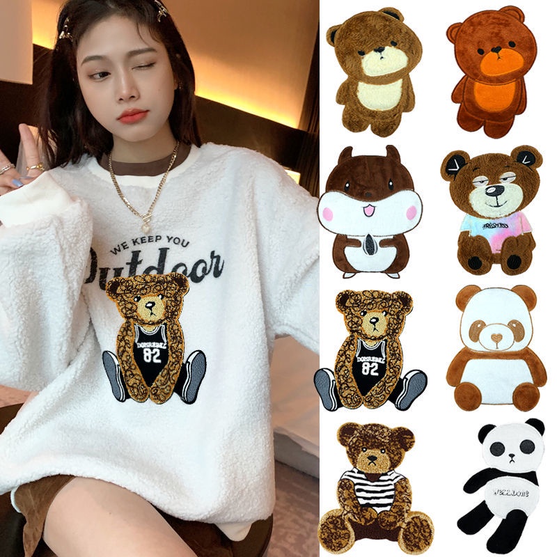 Miếng Dán Quần Áo Thêu Họa Tiết Mèo Hoạt Hình Trang Trí Có Thể May Vá