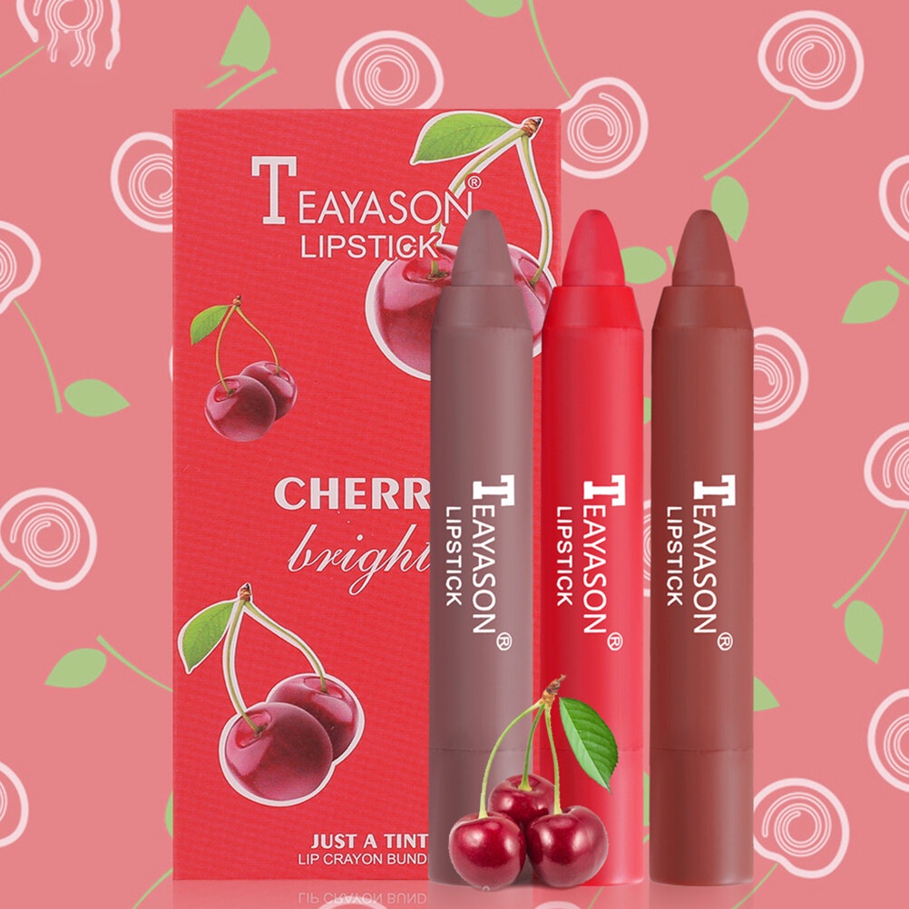 Set 3 Son Lì Hương Trái Cây Lâu Trôi Không Thấm Nước Và Chống Nhòe Hkho
