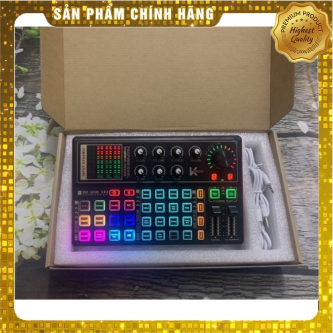 Sound Card Livestream K300 Thu âm, Karaoke Livestream FB, Bigo live hỗ trợ tốt các dòng mic 5v