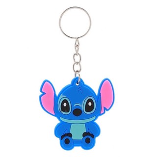 Móc khoá stitch 1k silicon hoạt hình dễ thương - stitch mini mỏng nhẹ một mặt