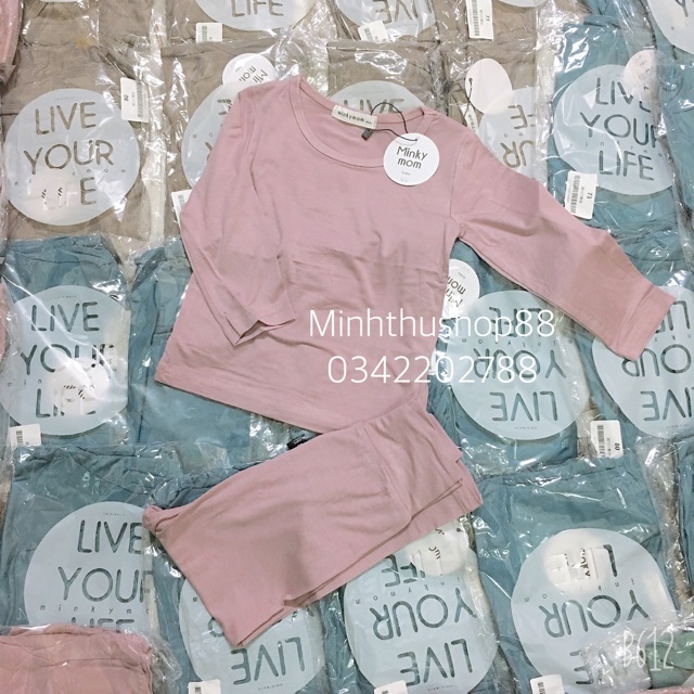 SALE HÀNG QCCC Bộ cotton cạp cao chính hãng Minky Mom đáng yêu