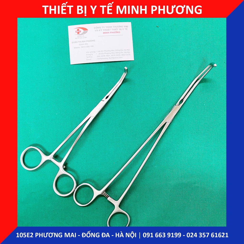 Kẹp cuống thận cong, gập góc công nghệ Đức