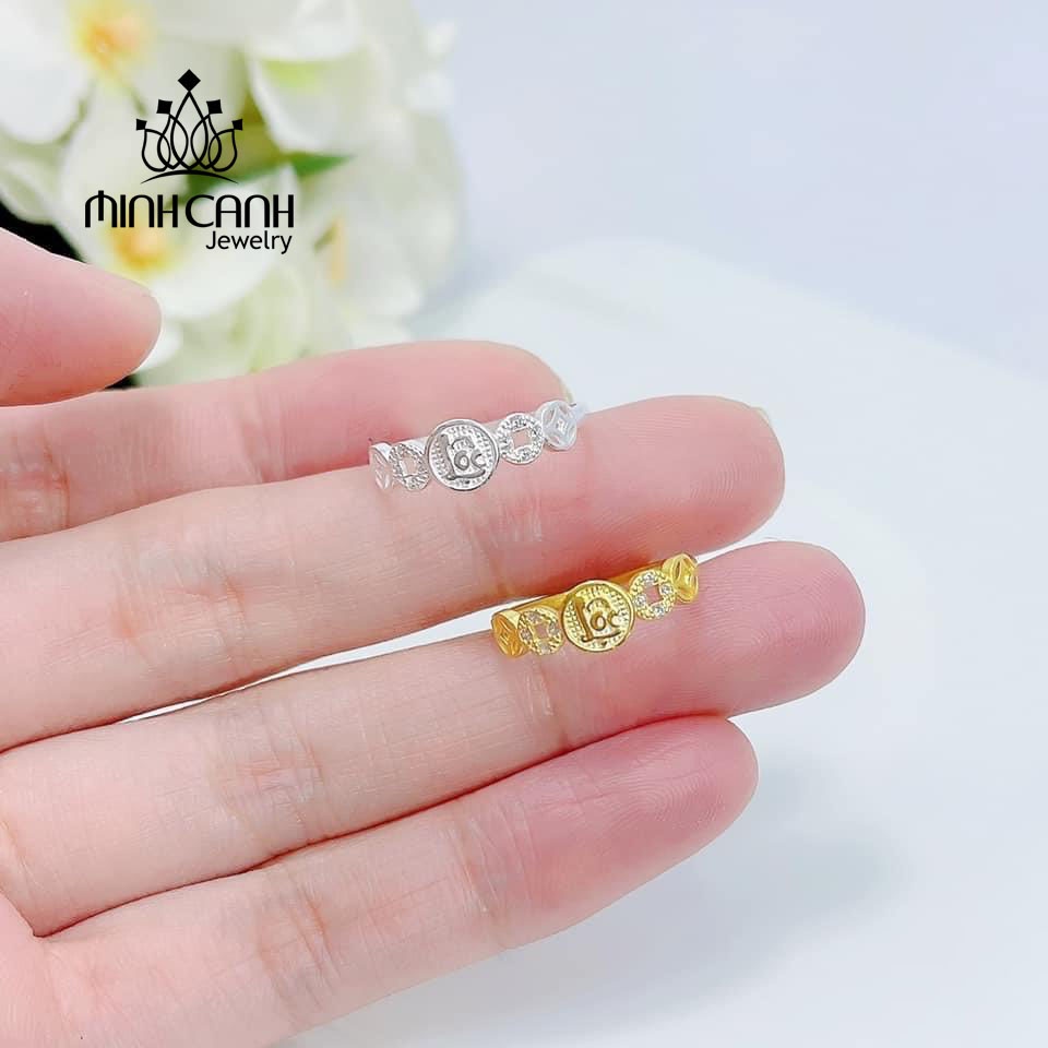 Nhẫn Kim Tiền Chữ Lộc May Mắn Minh Canh Jewelry