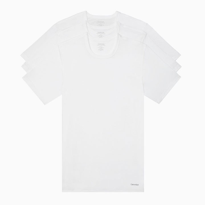 Set 3 áo Calvin Klein Cotton Classic Crewneck T-Shirt - White