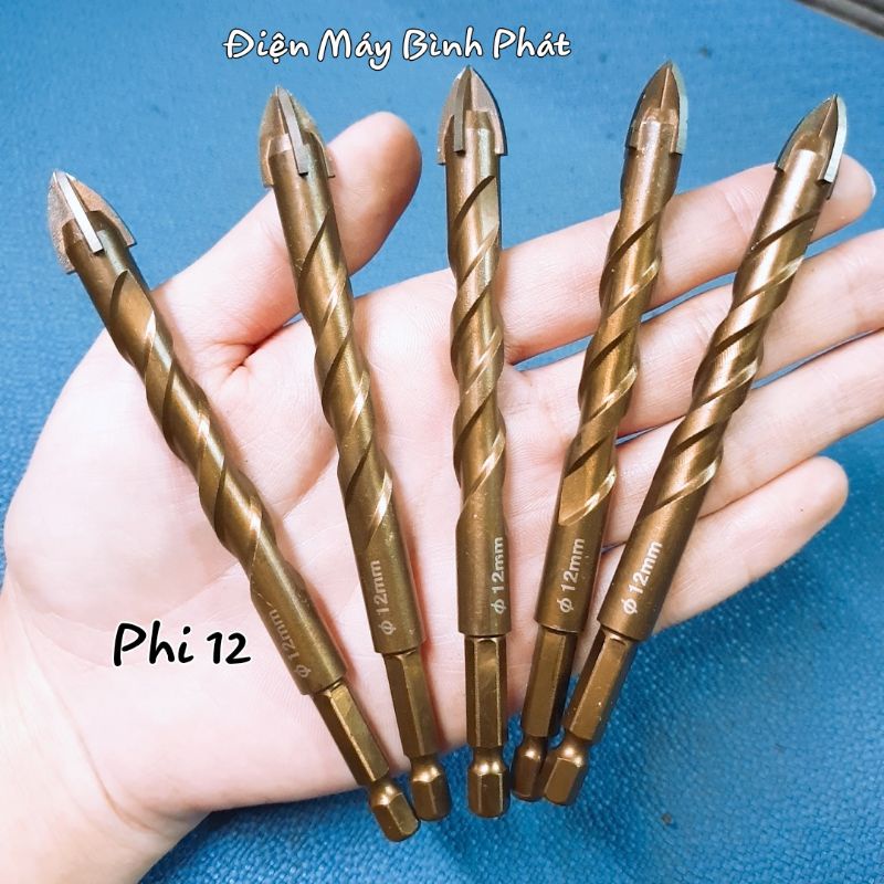 Mũi Khoan Đa Năng Chuôi Lục Giác Sịn Phi 4mm - 6mm -8mm-10mm-12mm