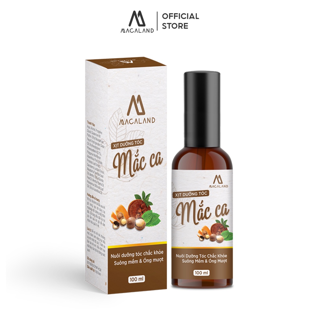 Xịt dưỡng tóc Mắc ca 30ml/100ml MACALAND cho mái tóc bồng bềnh mềm mượt