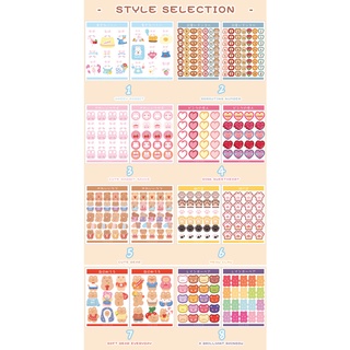 Set 2 Miếng Dán Flowertree Sticker Dễ Thương Trang Trí Nhật Ký