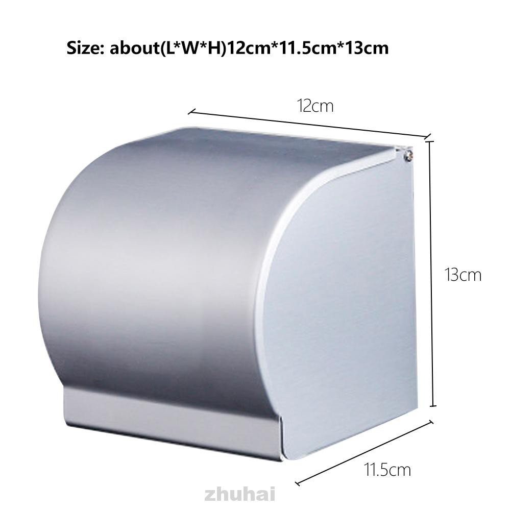 Home Dustproof Bathroom Accessories Modern Tissue Boxes Easy Install Space Aluminum Toilet Paper Holder