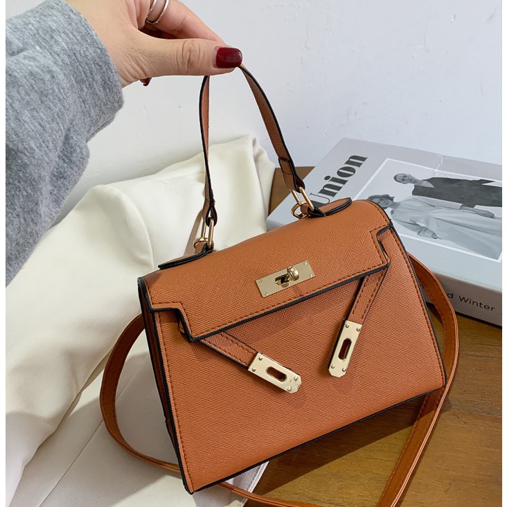 Túi xách nữ HM kelly  vân da xước thời trang size 19 túi đeo chéo TX30 | BigBuy360 - bigbuy360.vn